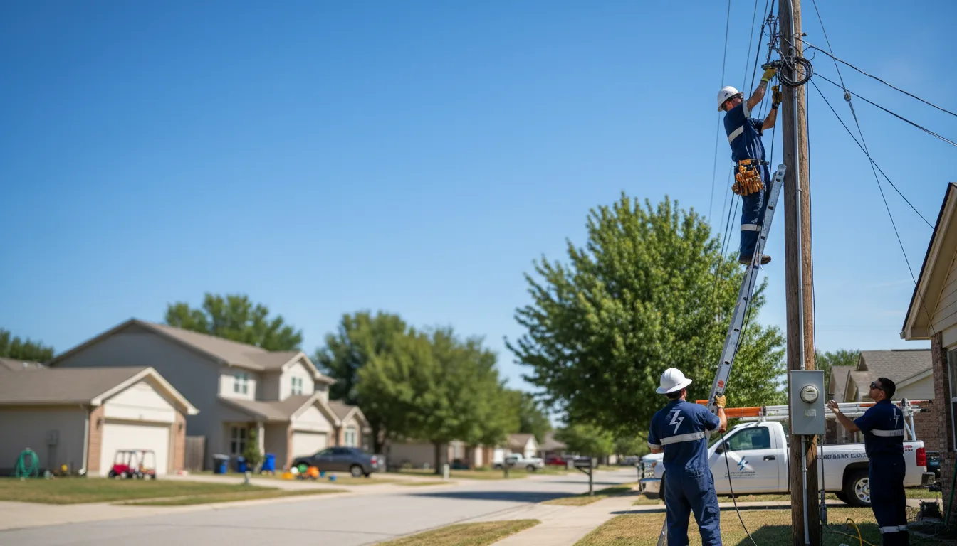 Residential electrician providing installation services in Victoria, MN